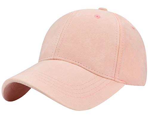 Tuopuda Baseball Cap Herren Damen Sport Kappe 6-Panel Unisex Basecap Outdoor Retro Mütze Reine Farbe Baseboard Baseballkappe Verstellbar einfarbige Baseballmütz Basecap Sommer Trucker Hut, Hell-Pink von Tuopuda