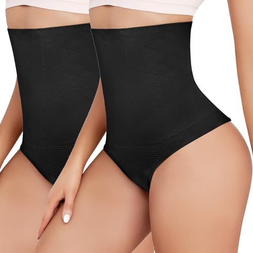 Tuopuda Bauchweg Tanga Damen Shape String Formslip Underwear Women Bequemer Taillenslip Skims Body für Frauen, Schwarz*2, M von Tuopuda