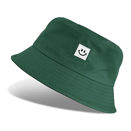 Tuopuda Fischerhüte Herren Damen, Anglerhut Baumwolle, Bucket Hat Faltbar, Sommerhut Outdoor, Kappen Cap Freizeithut zum Wandern Camping Reisen Angeln 56-58cm, Grün von Tuopuda