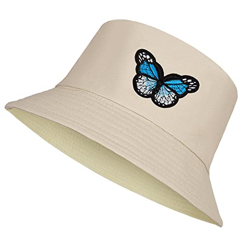 Tuopuda Fischerhüte Herren Damen, Anglerhut Baumwolle, Bucket Hat Faltbar, Sommerhut Outdoor, Kappen Cap Freizeithut zum Wandern Camping Reisen Angeln 56-58cm, X-Beige von Tuopuda