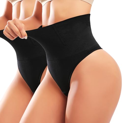 Tuopuda Miederhose Damen Bauchweg Figurformender Slip Bauch Weg Unterwäsche Formslip Unterbauch Shapewear Tummy Control, Schwarz + Schwarz, L von Tuopuda