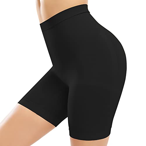 Tuopuda Unterhosen Radlerhose Boxershorts Damen Hohe Taille Shorts Unter Rock Bauchweg Hose Panties Leggings Lange Unterwäsche Sommer Hotpants Miederhose, Schwarz, L von Tuopuda