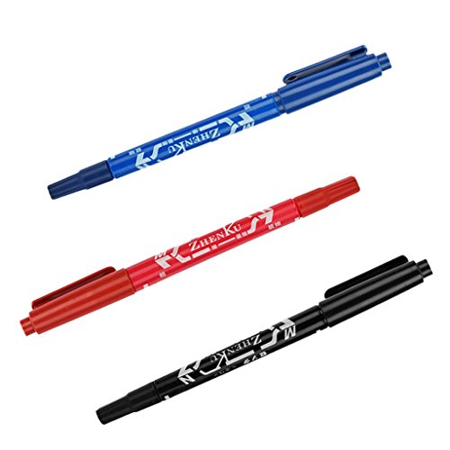 3 x Fashion Skin Marker Fineliner Double Ended Fine Pen Tattoo Piercing Stifte von Tuoservo