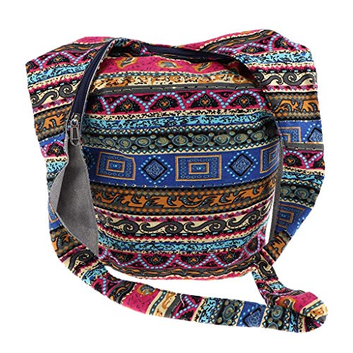 Hippie Boho Druck Crossbody Bohemian Gypsy - Mehrfarbig, 35 x 18 x 32 cm, mehrfarbig, von Tuoservo