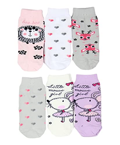 TupTam Kinder Socken Bunt Gemustert 6er Pack für Mädchen und Jungen, Farbe: Mädchen, Socken Größe: 16-18 von TupTam