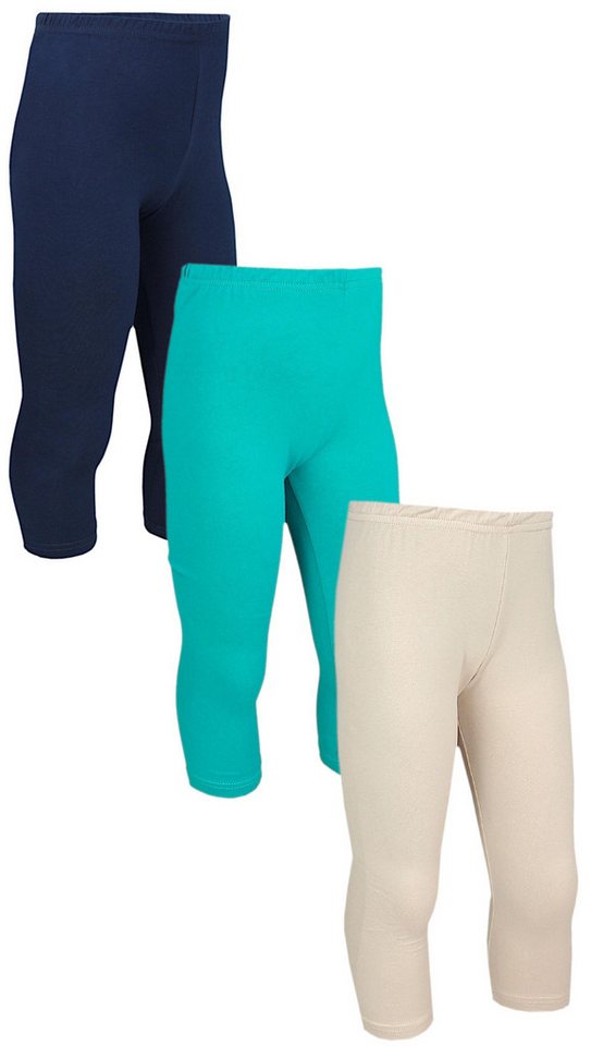 TupTam 3/4-Leggings TupTam Mädchen Leggings 3/4 Capri Hose Kinder Blickdicht 3er Pack von TupTam