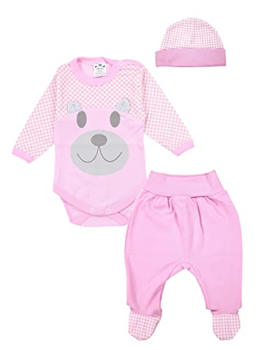 TupTam Baby Kleidung Set Body Strampelhose Mütze Bekleidungsset Jungen Mädchen, Farbe: Rosa, Größe: 62 von TupTam