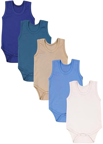 TupTam Baby Jungen Achselbody – Weicher Baby Body im 5er Pack aus Baumwolle, Body Baby Unifarben OEKO-TEX zertifiziert, Farbe: Beige Hellbeige Petrolgrün Jeansblau Dunkelblau, Größe: 134 TupTam Baby Jungen Achselbody – Weicher Baby Body im 5er Pack aus Baumwolle, Body Baby Unifarben OEKO-TEX zertifiziert, Farbe: Beige Hellbeige Petrolgrün Jeansblau Dunkelblau, Größe: 134 von TupTam