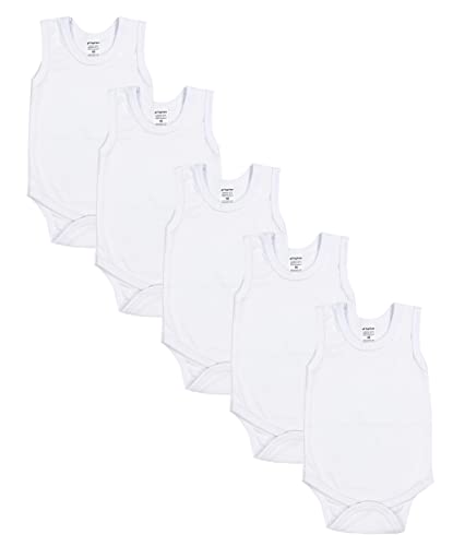 TupTam Baby Jungen Achselbody – Weicher Baby Body im 5er Pack aus Baumwolle, Body Baby Unifarben OEKO-TEX zertifiziert, Farbe: Farbenmix 4, Größe: 116 von TupTam