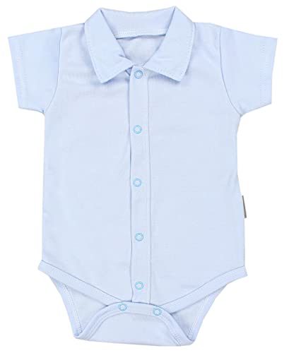 TupTam Body Baby Langarm oder Kurzarm mit Kragen – OEKO-TEX Baby Body Jungen aus Baumwolle, Farbe: Kurzarm Blau, Größe: 74 TupTam Body Baby Langarm oder Kurzarm mit Kragen – OEKO-TEX Baby Body Jungen aus Baumwolle, Farbe: Kurzarm Blau, Größe: 74 von TupTam