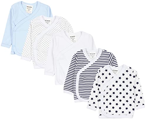 TupTam Baby Jungen Langarm Wickelshirt Baumwolle 5er Set, Farbe: Mehrfarbig 6, Größe: 50 von TupTam