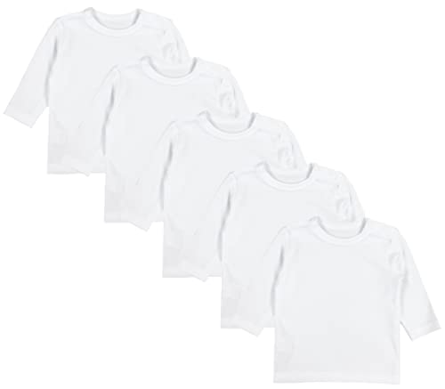 TupTam Baby Jungen Langarmshirt 5er Pack, Farbe: Weiß, Größe: 56 von TupTam