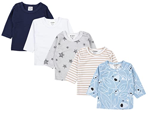 TupTam Baby Jungen Langarmshirt Gestreift 5er Set, Farbe: Mehrfarbig 5, Größe: 104 von TupTam