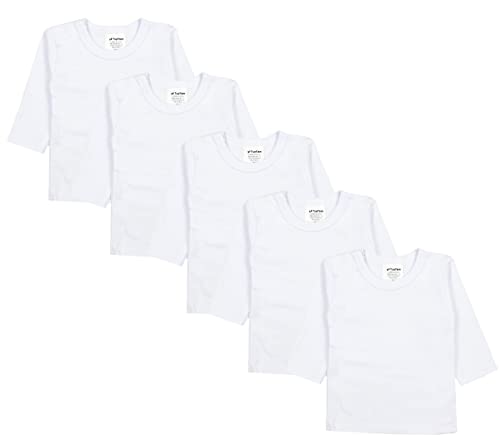 TupTam Baby Jungen Langarmshirt Gestreift 5er Set, Farbe: Weiß, Größe: 86 von TupTam