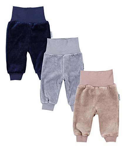 TupTam Pumphose Baby Jungen 3er Pack – Bequeme Baby Hosen Jungen aus Nicki für Herbst und Winter, Farbe: Farbenmix 1, Größe: 80 von TupTam