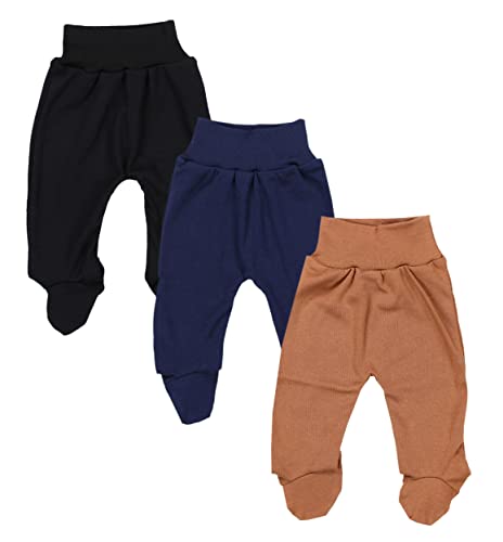 TupTam Baby Jungen Strampelhose mit Fuß 3er Pack, Farbe: Farbenmix 7, Größe: 56 von TupTam