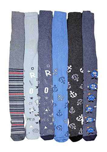 TupTam Baby Jungen Strickstrumpfhose 6er Pack, Farbe: Farbenmix 5, Größe: 116-122 von TupTam