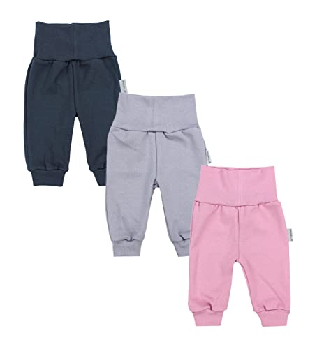 TupTam Baby Mädchen Hose Jogginghose Freizeithose 3er Pack, Farbe: Farbenmix 1, Größe: 56 von TupTam