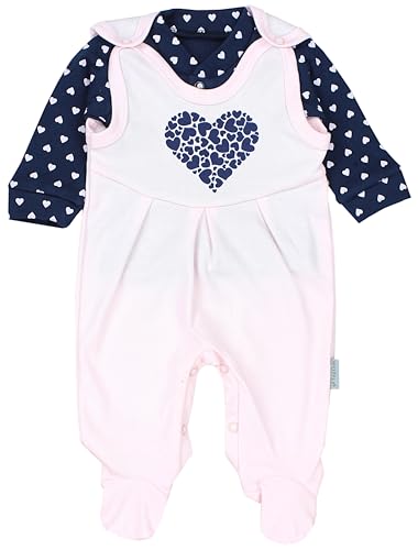 TupTam Baby Mädchen Jungen Strampler mit Langarmshirt Aufdruck Spruch 2 teilig, Farbe: Herzen Rosa Dunkelgrau, Größe: 56 TupTam Baby Mädchen Jungen Strampler mit Langarmshirt Aufdruck Spruch 2 teilig, Farbe: Herzen Rosa Dunkelgrau, Größe: 56 von TupTam