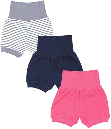 TupTam Baby Mädchen Kurze Pumphose 3er Pack, Farbe: Farbenmix 2, Größe: 68-74 von TupTam
