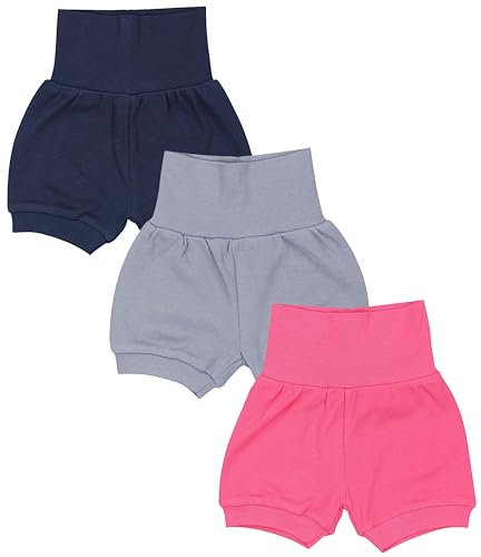 TupTam Baby Mädchen Kurze Pumphose 3er Pack, Farbe: Farbenmix 4, Größe: 80-86 von TupTam