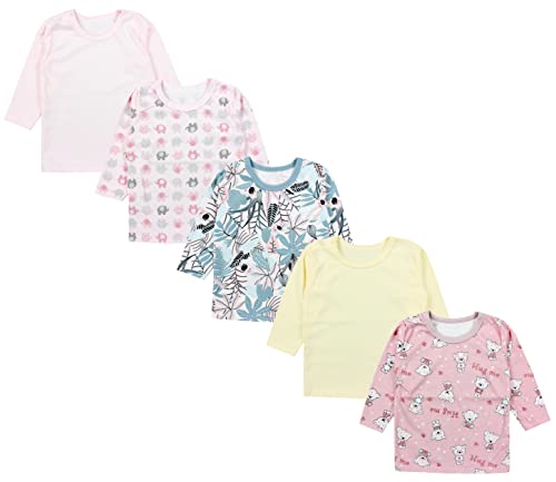 TupTam Baby Mädchen Langarmshirt Gestreift 5er Set, Farbe: Farbenmix 5, Größe: 98 von TupTam