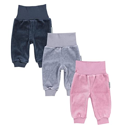 TupTam Baby Mädchen Nicki Hose Jogginghose 3er Pack, Farbe: Farbenmix 1, Größe: 74 von TupTam