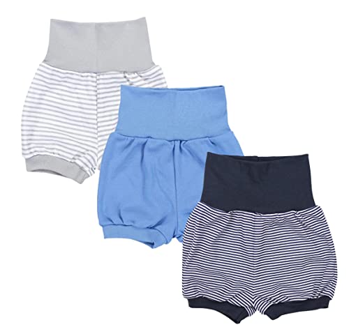 TupTam Baby Unisex Kurze Pumphose Sommershorts 3er Pack, Farbe: Junge 1, Größe: 68-74 von TupTam