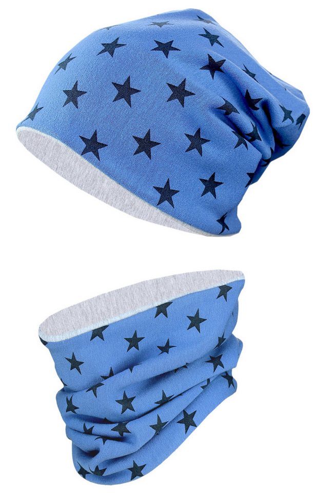TupTam Beanie TupTam Unisex Kinder Beanie Mütze Schlauchschal Set von TupTam