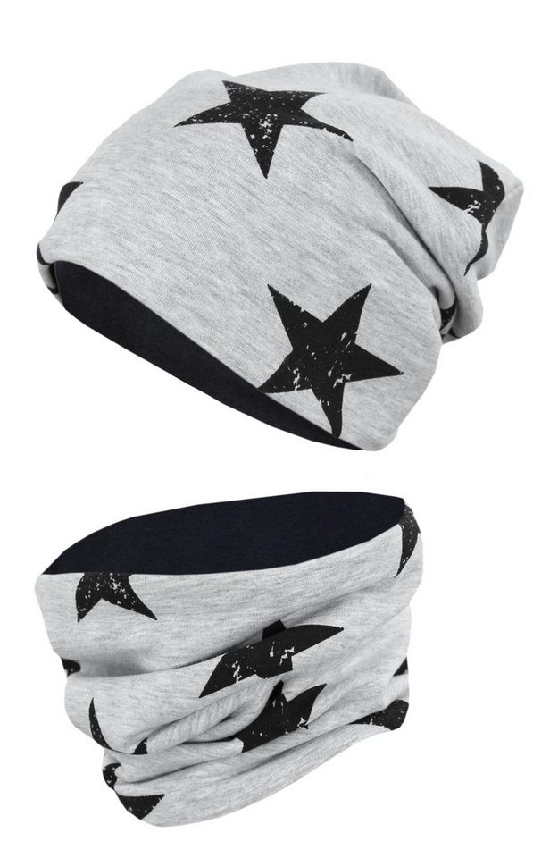 TupTam Beanie TupTam Unisex Kinder Beanie Mütze Schlauchschal Set von TupTam