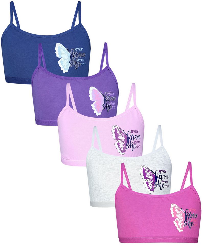 TupTam Bustier TupTam Mädchen Bustier mit Spaghettiträger 5er Pack von TupTam