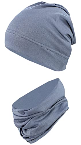 TupTam Jungen Beanie Mütze und Schlauchschal 2er Set, Farbe: Graphit, Hat Size: 50 von TupTam