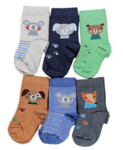 TupTam Kinder Socken Bunt Gemustert 6er Pack für Mädchen und Jungen, Farbe: Junge 9, Socken Größe: 19-22 von TupTam