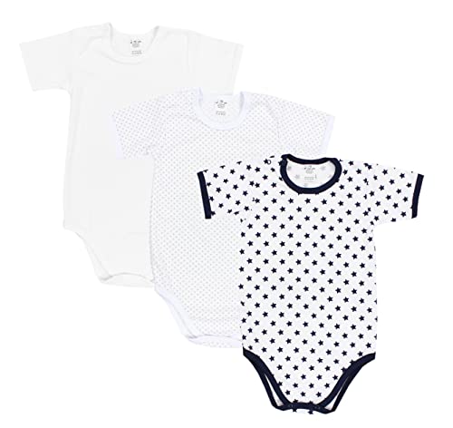TupTam Baby Body Kurzarm – 3er Set aus 100% Baumwolle bis Größe 134, Farbe: Farbenmix 2, Größe: 116 von TupTam