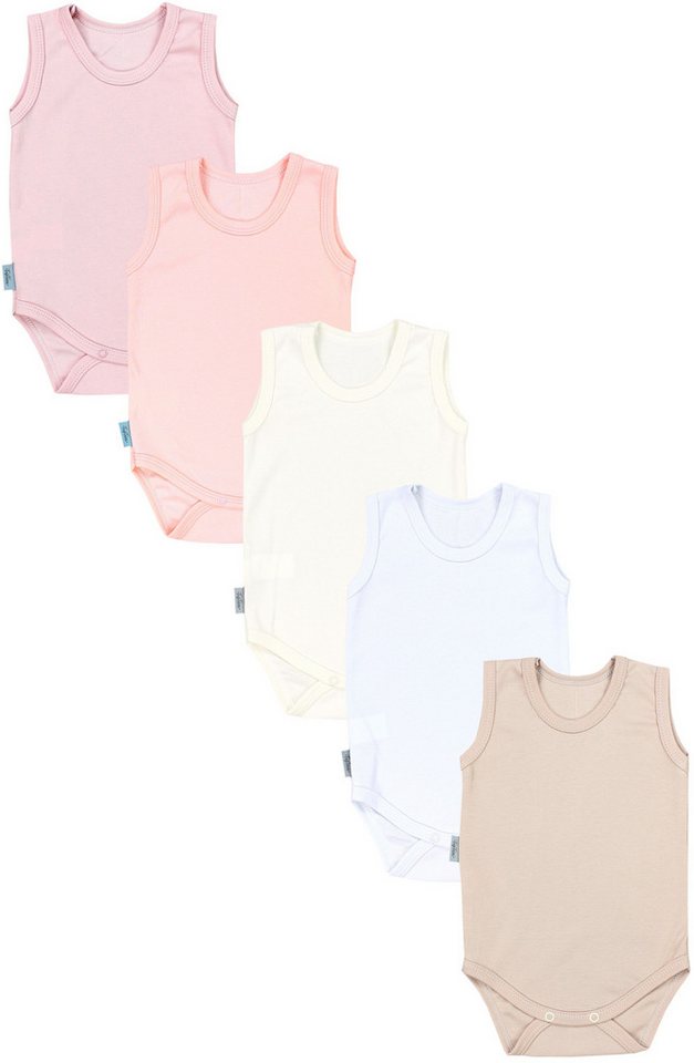 TupTam Kurzarmbody TupTam Baby Mädchen Achselbody in Unifarben 5er Pack von TupTam