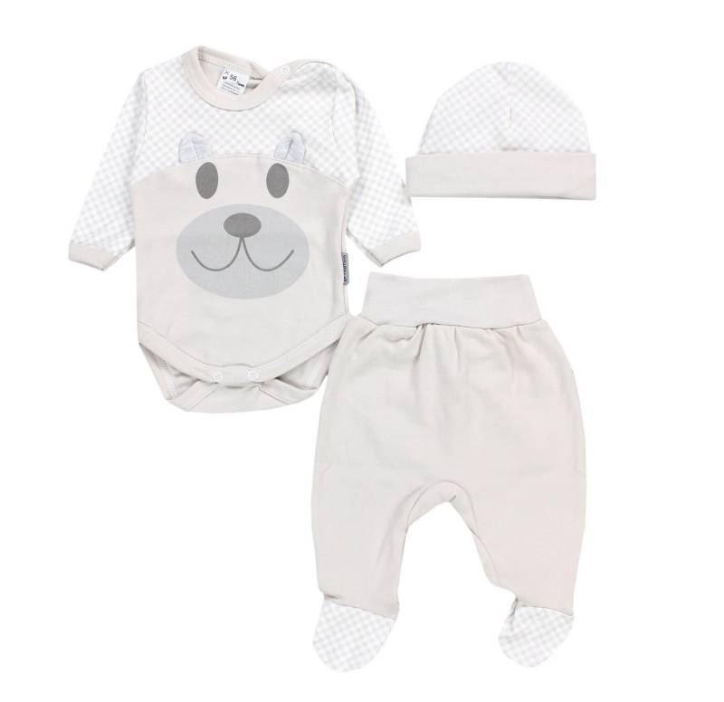 TupTam Langarmbody Baby Kleidung Set Body Strampelhose Mütze Bekleidungsset von TupTam