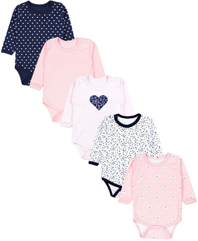 TupTam Langarmbody TupTam Mädchen Baby Body Langarm Unifarben 5er Pack von TupTam