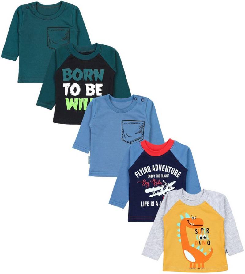 TupTam Langarmshirt TupTam Baby Jungen Langarmshirt Gestreift 5er Set von TupTam