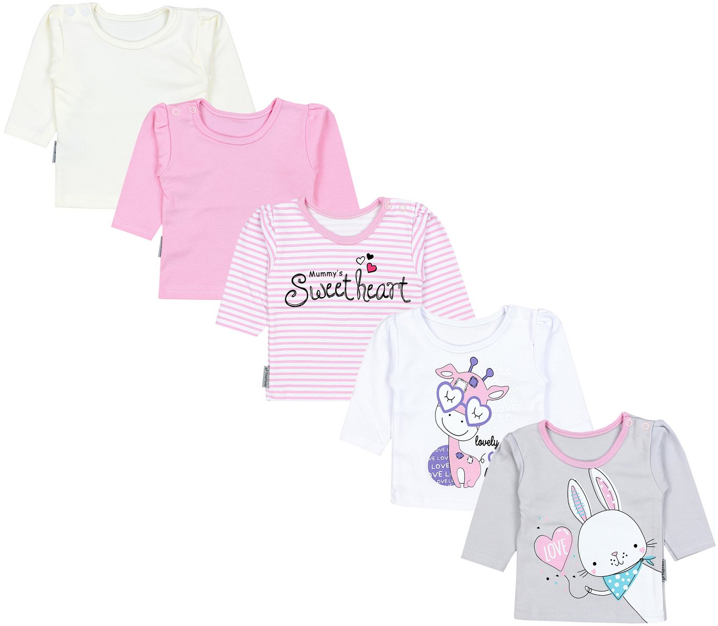 TupTam Langarmshirt TupTam Baby Mädchen Langarmshirt Gestreift 5er Set von TupTam