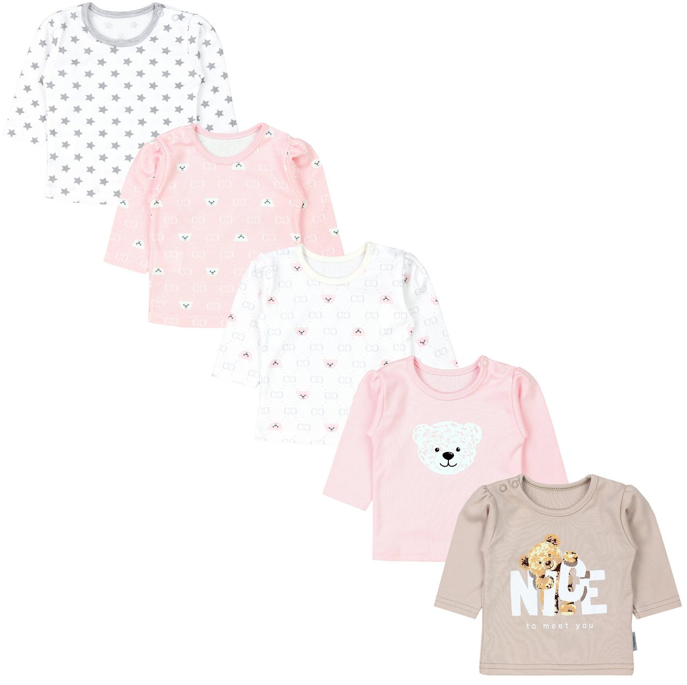 TupTam Langarmshirt TupTam Baby Mädchen Langarmshirt Gestreift 5er Set von TupTam