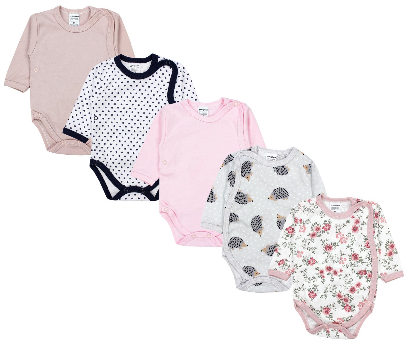 TupTam Langarmwickelbody TupTam Baby Unisex Langarm Wickelbody im 5er Set von TupTam