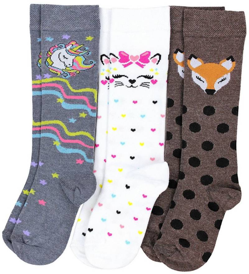 TupTam Langsocken TupTam Mädchen Knielange Socken Gemustert 3er Pack von TupTam