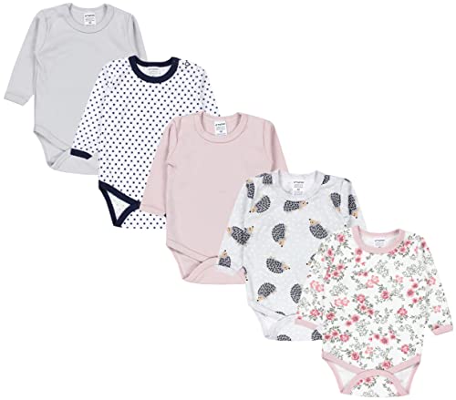 TupTam Mädchen Baby Body Langarm Unifarben 5er Pack, Farbe: Farbenmix 5, Größe: 80 von TupTam