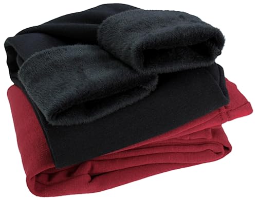 TupTam Mädchen Leggings 2er Pack Winterleggings Thermo Hohe Taille Leggins Gefüttert Fleece, Farbe: 2er Pack Schwarz/Weinrot, Größe: 140 TupTam Mädchen Leggings 2er Pack Winterleggings Thermo Hohe Taille Leggins Gefüttert Fleece, Farbe: 2er Pack Schwarz/Weinrot, Größe: 140 von TupTam