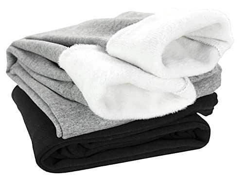 TupTam Mädchen Leggings 2er Pack Winterleggings Thermo Hohe Taille Leggins Gefüttert Fleece, Farbe: 2er Pack Schwarz/Grau Meliert, Größe: 140 TupTam Mädchen Leggings 2er Pack Winterleggings Thermo Hohe Taille Leggins Gefüttert Fleece, Farbe: 2er Pack Schwarz/Grau Meliert, Größe: 140 von TupTam