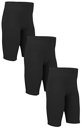TupTam Mädchen Leggings Kurz Radlerhose 3er Pack, Farbe: Schwarz, Größe: 122 von TupTam
