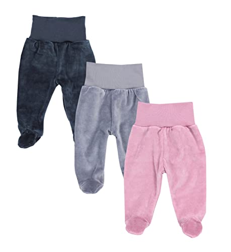 TupTam Mädchen Nicki Baby-Hose mit Fuß 3er Pack, Farbe: Farbenmix 1, Größe: 86 von TupTam