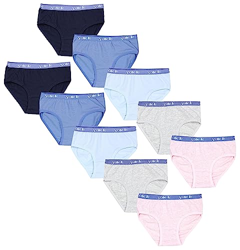 TupTam Mädchen Slips mit Aufdruck 10er Pack, Farbe: 4171WD9-O Sportive Life Dunkelblau Blau Rosa, Größe: 92-98 von TupTam