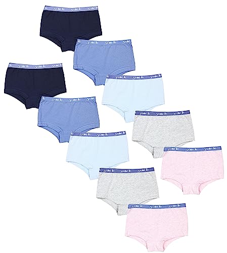 TupTam Mädchen Slips mit Aufdruck 10er Pack, Farbe: 4671WD9-O Shorty Sportive Life Dunkelblau Blau Rosa, Größe: 104-110 von TupTam