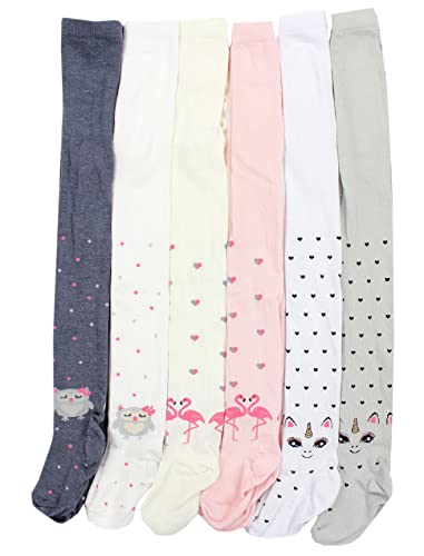 TupTam Mädchen Strickstrumpfhosen Bunt Gemustert 6er Pack, Farbe: Farbenmix 8, Größe: 92-98 von TupTam